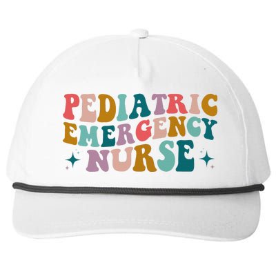 Pediatric ER Nurse Emergency Room RN Nursing Groovy Retro Snapback Five-Panel Rope Hat