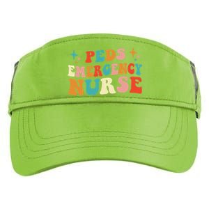 Peds Emergency Nurse Doctor Pediatric Ed Groovy Nursing Gift Adult Drive Performance Visor