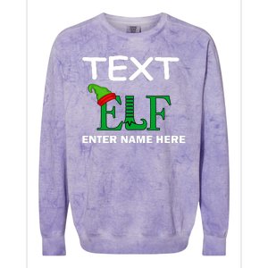 Personalize Elf Name Custom Family Matching Christmas Colorblast Crewneck Sweatshirt