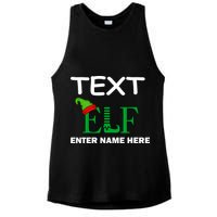 Personalize Elf Name Custom Family Matching Christmas Ladies PosiCharge Tri-Blend Wicking Tank