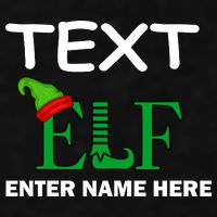 Personalize Elf Name Custom Family Matching Christmas Ladies PosiCharge Tri-Blend Wicking Tank