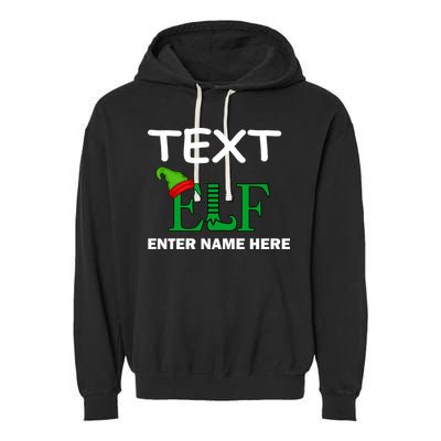 Personalize Elf Name Custom Family Matching Christmas Garment-Dyed Fleece Hoodie