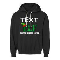 Personalize Elf Name Custom Family Matching Christmas Garment-Dyed Fleece Hoodie