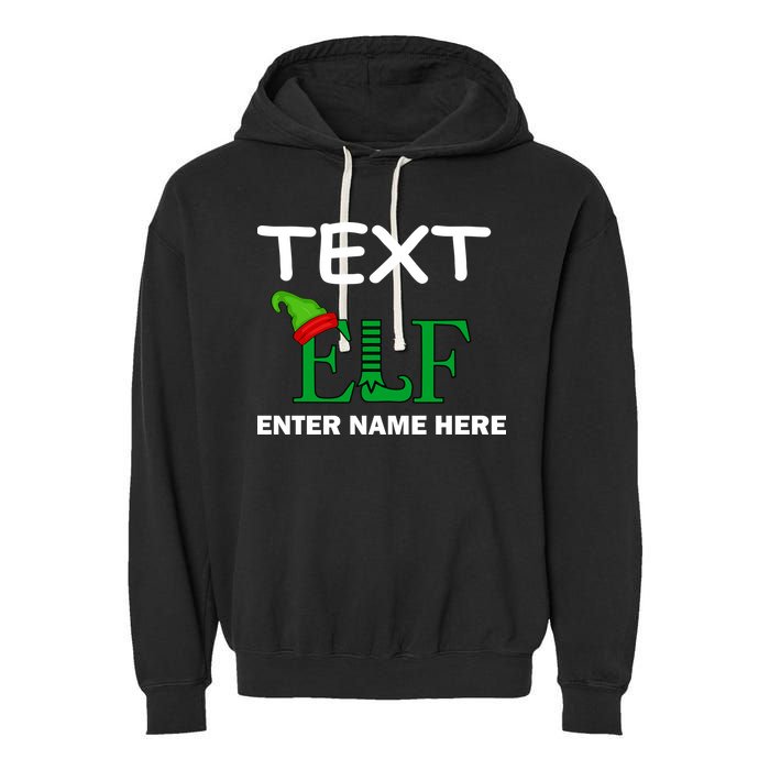 Personalize Elf Name Custom Family Matching Christmas Garment-Dyed Fleece Hoodie