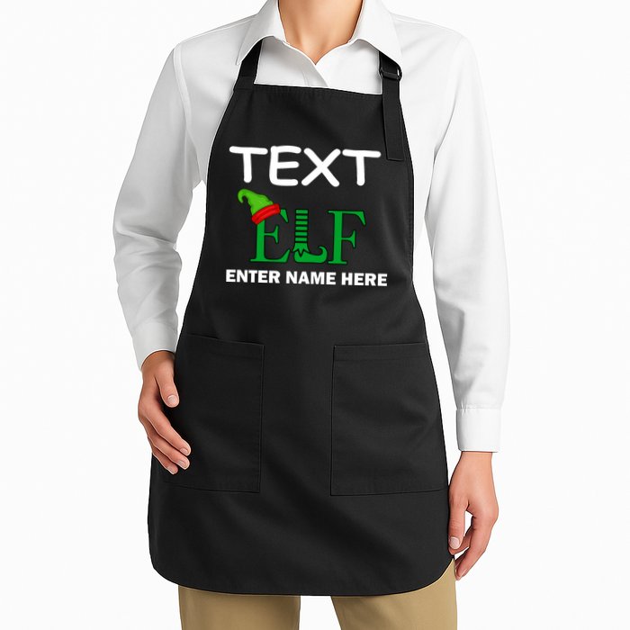 Personalize Elf Name Custom Family Matching Christmas Apron