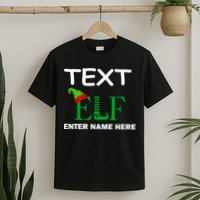 Personalize Elf Name Custom Family Matching Christmas T-Shirt