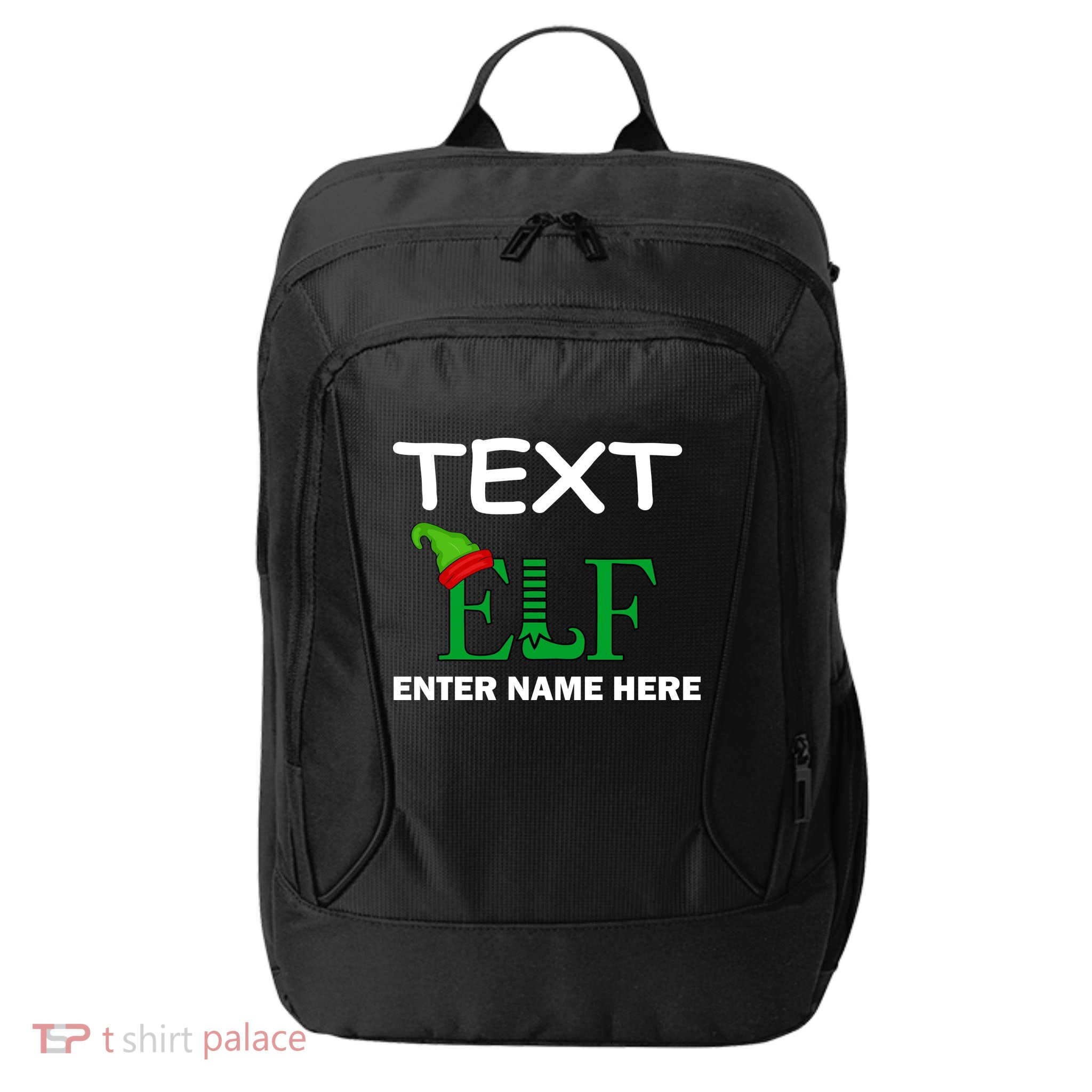Personalize Elf Name Custom Family Matching Christmas City Backpack