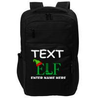 Personalize Elf Name Custom Family Matching Christmas Impact Tech Backpack