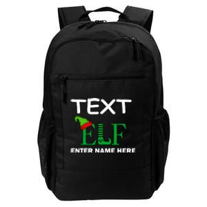 Personalize Elf Name Custom Family Matching Christmas Daily Commute Backpack