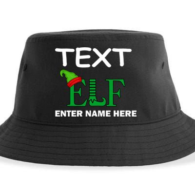 Personalize Elf Name Custom Family Matching Christmas Sustainable Bucket Hat