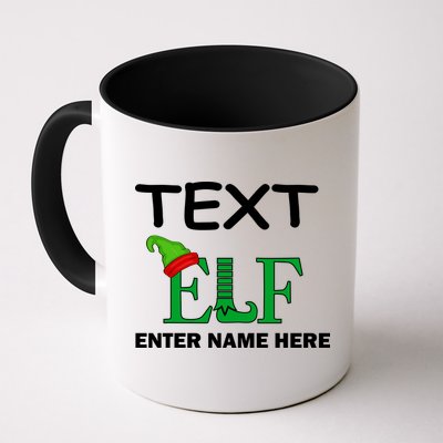 Personalize Elf Name Custom Family Matching Christmas Mug