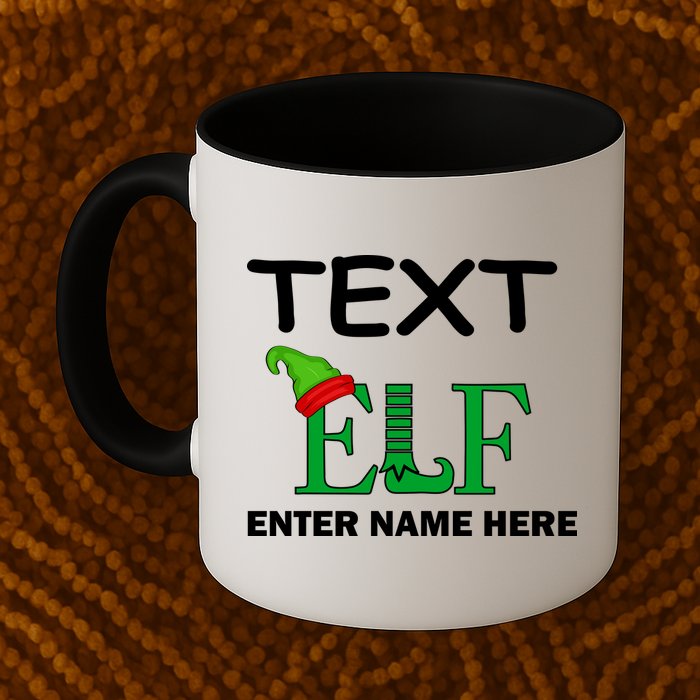 Personalize Elf Name Custom Family Matching Christmas Mug
