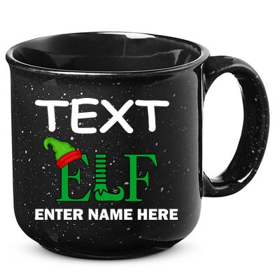 Personalize Elf Name Custom Family Matching Christmas 15oz Campfire Ceramic Mug