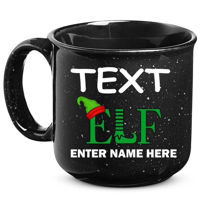 Personalize Elf Name Custom Family Matching Christmas 15oz Campfire Ceramic Mug