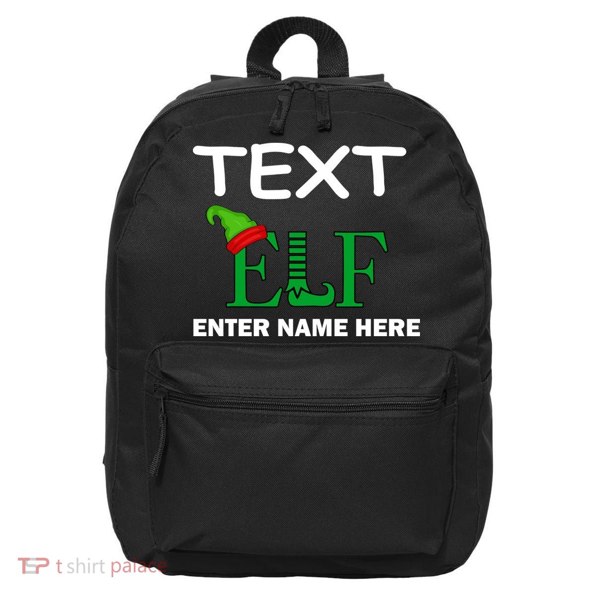 Personalize Elf Name Custom Family Matching Christmas 16 in Basic Backpack