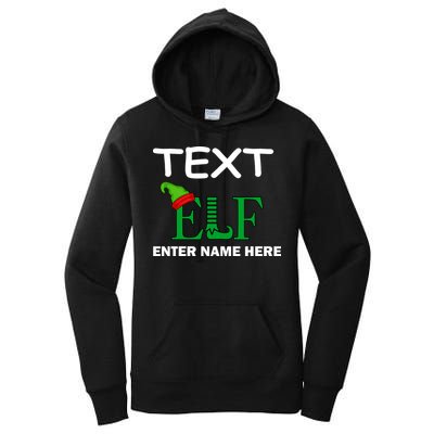 Personalize Elf Name Custom Family Matching Christmas Women's Pullover Hoodie
