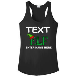 Personalize Elf Name Custom Family Matching Christmas Ladies PosiCharge Competitor Racerback Tank