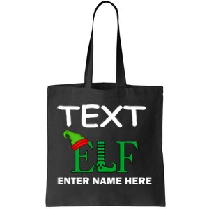 Personalize Elf Name Custom Family Matching Christmas Tote Bag