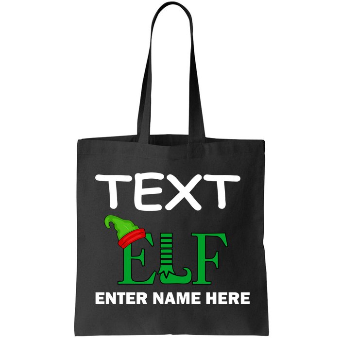 Personalize Elf Name Custom Family Matching Christmas Bag