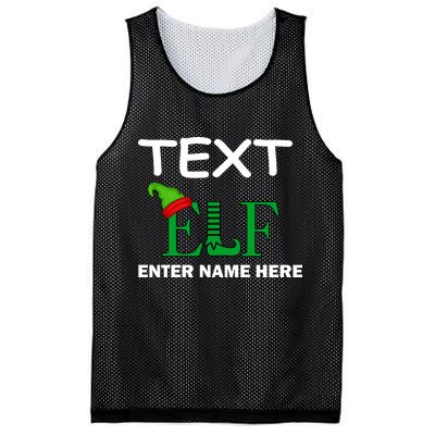 Personalize Elf Name Custom Family Matching Christmas Mesh Reversible Basketball Jersey Tank