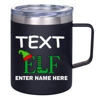 Personalize Elf Name Custom Family Matching Christmas 12oz Stainless Steel Coffee Mug