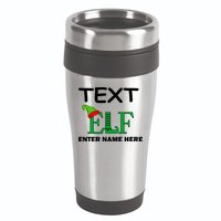 Personalize Elf Name Custom Family Matching Christmas 16oz Travel Tumbler