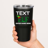 Personalize Elf Name Custom Family Matching Christmas Tumbler