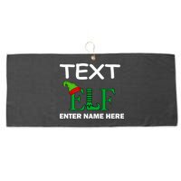 Personalize Elf Name Custom Family Matching Christmas Large Microfiber Waffle Golf Towel