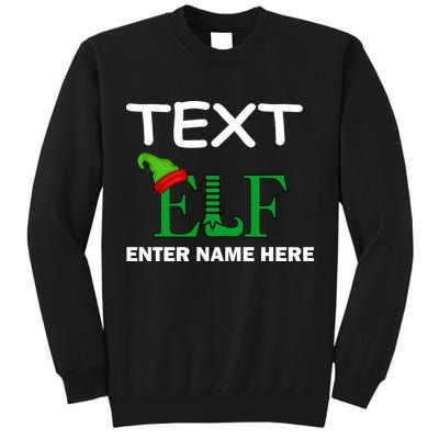 Personalize Elf Name Custom Family Matching Christmas Tall Sweatshirt