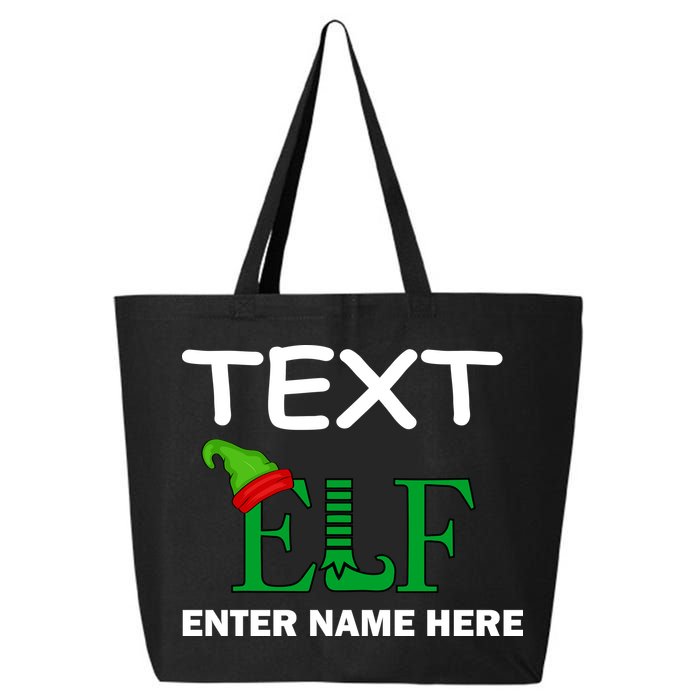 Personalize Elf Name Custom Family Matching Christmas 25L Jumbo Tote