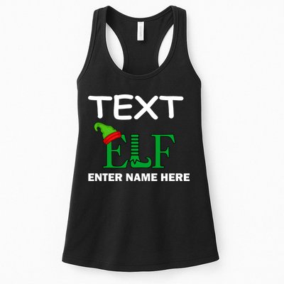 Personalize Elf Name Custom Family Matching Christmas Womens Tank Top