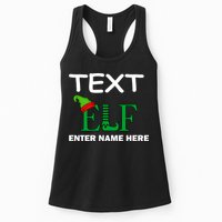 Personalize Elf Name Custom Family Matching Christmas Womens Tank Top