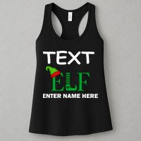 Personalize Elf Name Custom Family Matching Christmas Womens Tank Top