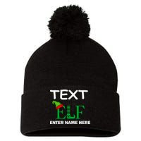 Personalize Elf Name Custom Family Matching Christmas Pom Pom 12in Knit Beanie