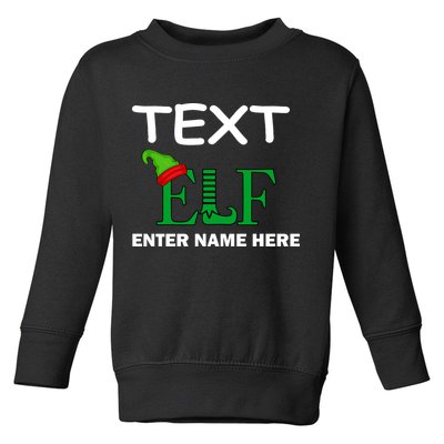 Personalize Elf Name Custom Family Matching Christmas Toddler Sweatshirt