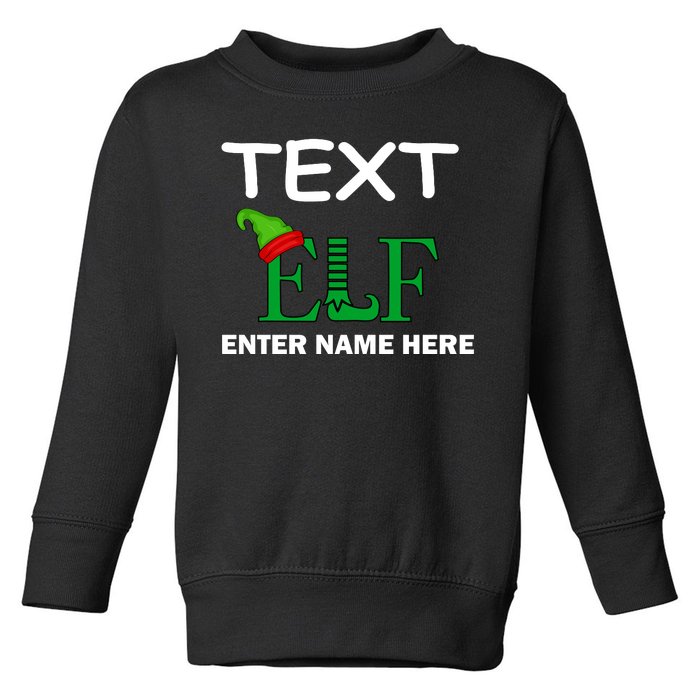 Personalize Elf Name Custom Family Matching Christmas Toddler Sweatshirt