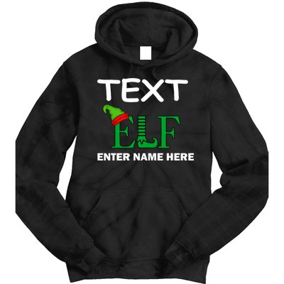 Personalize Elf Name Custom Family Matching Christmas Tie Dye Hoodie
