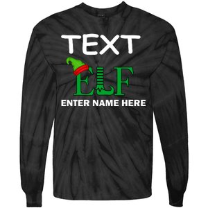 Personalize Elf Name Custom Family Matching Christmas Tie-Dye Long Sleeve Shirt