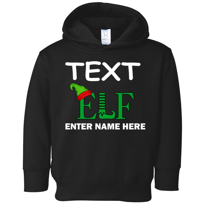 Personalize Elf Name Custom Family Matching Christmas Toddler Hoodie