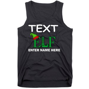 Personalize Elf Name Custom Family Matching Christmas Tank Top