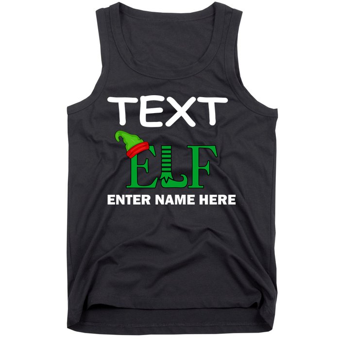 Personalize Elf Name Custom Family Matching Christmas Tank Top