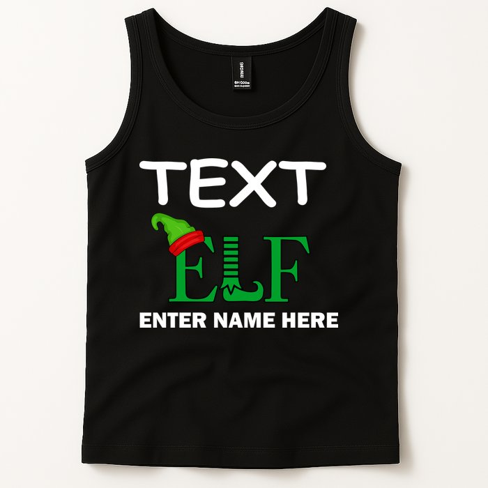 Personalize Elf Name Custom Family Matching Christmas Tank Top