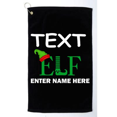 Personalize Elf Name Custom Family Matching Christmas Golf Towel