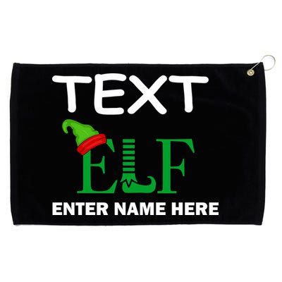 Personalize Elf Name Custom Family Matching Christmas Grommeted Golf Towel