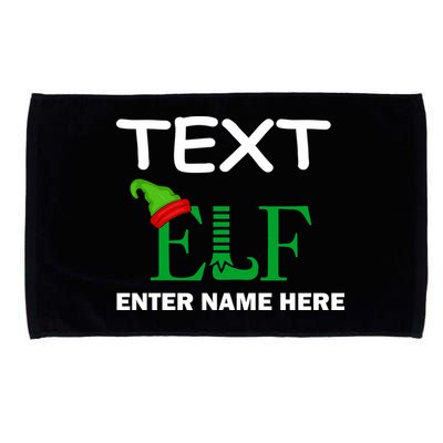 Personalize Elf Name Custom Family Matching Christmas Microfiber Hand Towel
