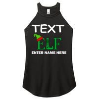 Personalize Elf Name Custom Family Matching Christmas Women's Perfect Tri Rocker Tank