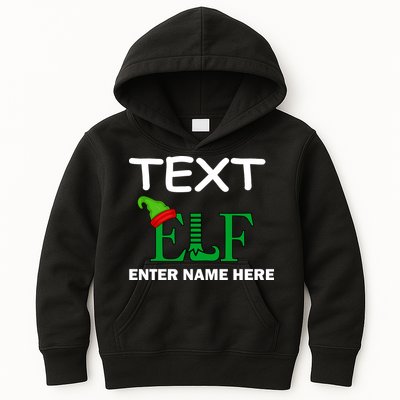 Personalize Elf Name Custom Family Matching Christmas Kids Hoodie