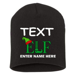 Personalize Elf Name Custom Family Matching Christmas Short Acrylic Beanie