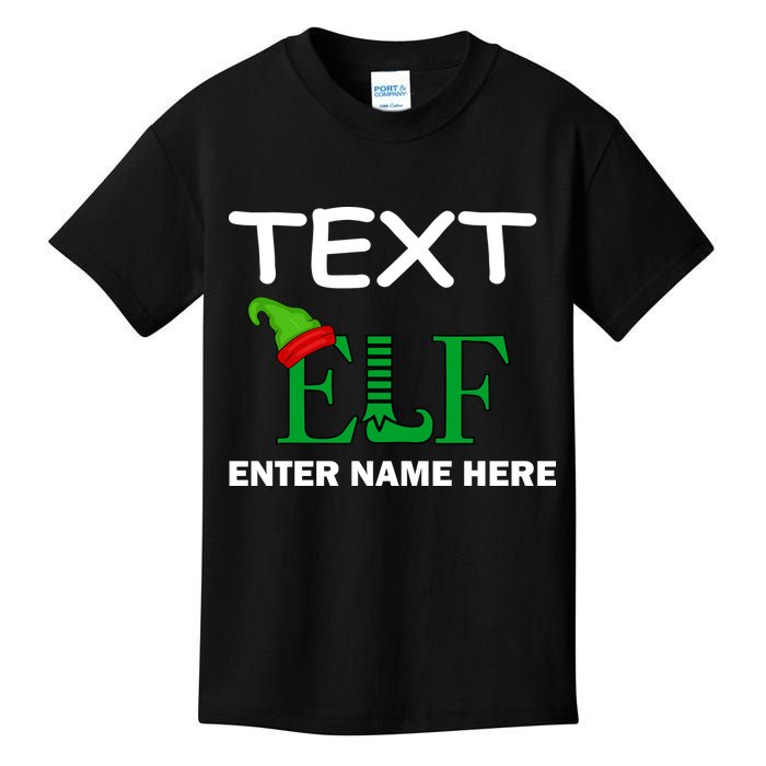 Personalize Elf Name Custom Family Matching Christmas Kids T-Shirt