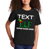 Personalize Elf Name Custom Family Matching Christmas Kids T-Shirt